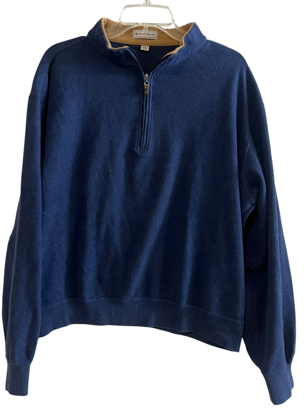Peter Millar 100% Cotton Quarter-Zip Pullover Navy L